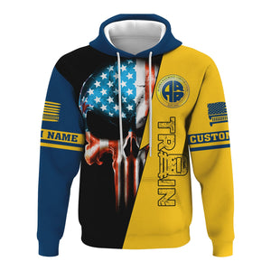 Railspirit Personalized Alaska Railroad Hoodie Train Skull American Flag Zip Up Hoodie All Over Print