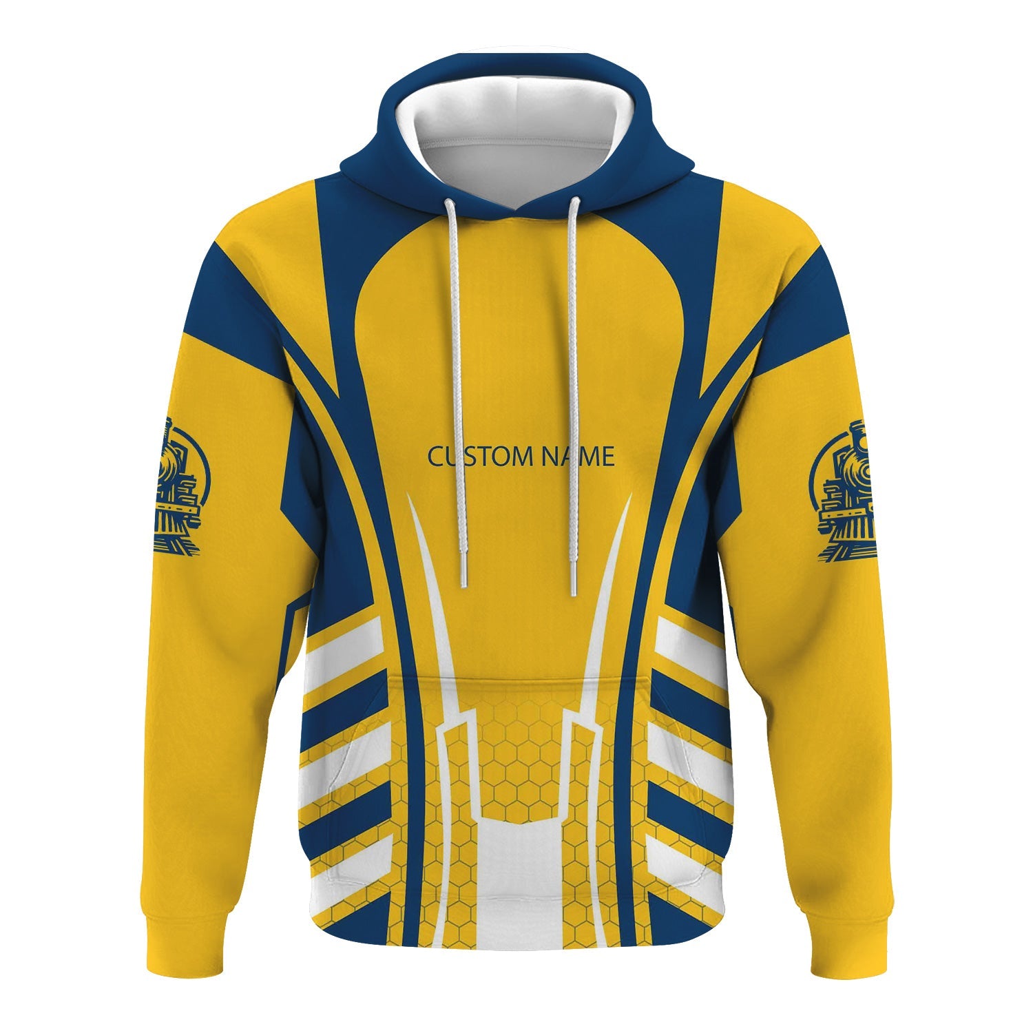 Railspirit Personalized Alaska Railroad Hoodie Striped Railroad Style Train Zip Up Hoodie All Over Print