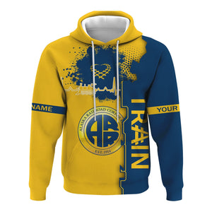 Railspirit Personalized Alaska Railroad Hoodie Engine Heartbeat and Track Love Style Zip Up Hoodie Gift Idea For Train Lovers