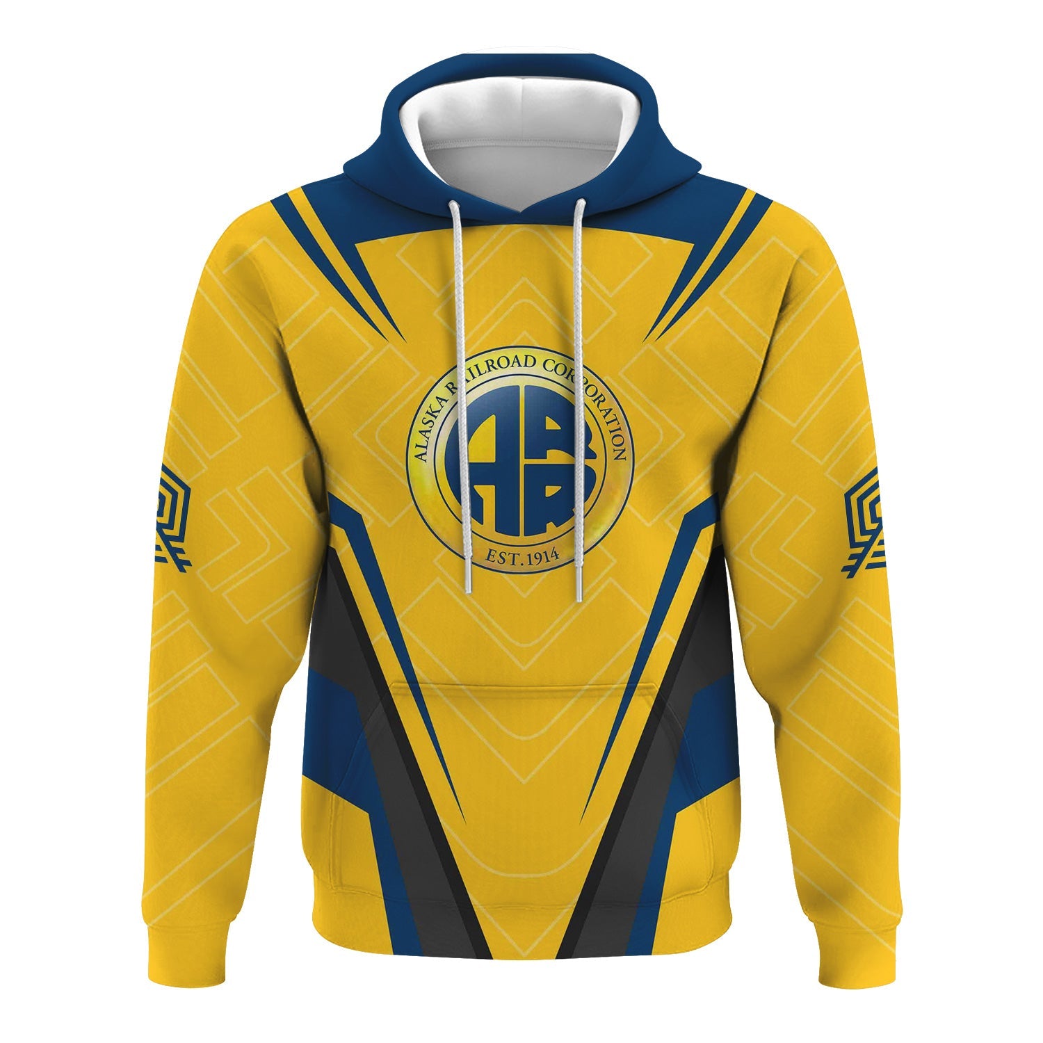 Railspirit Personalized Alaska Railroad Hoodie Railway Inspired Apparel Train Zip Up Hoodie For Train Lovers