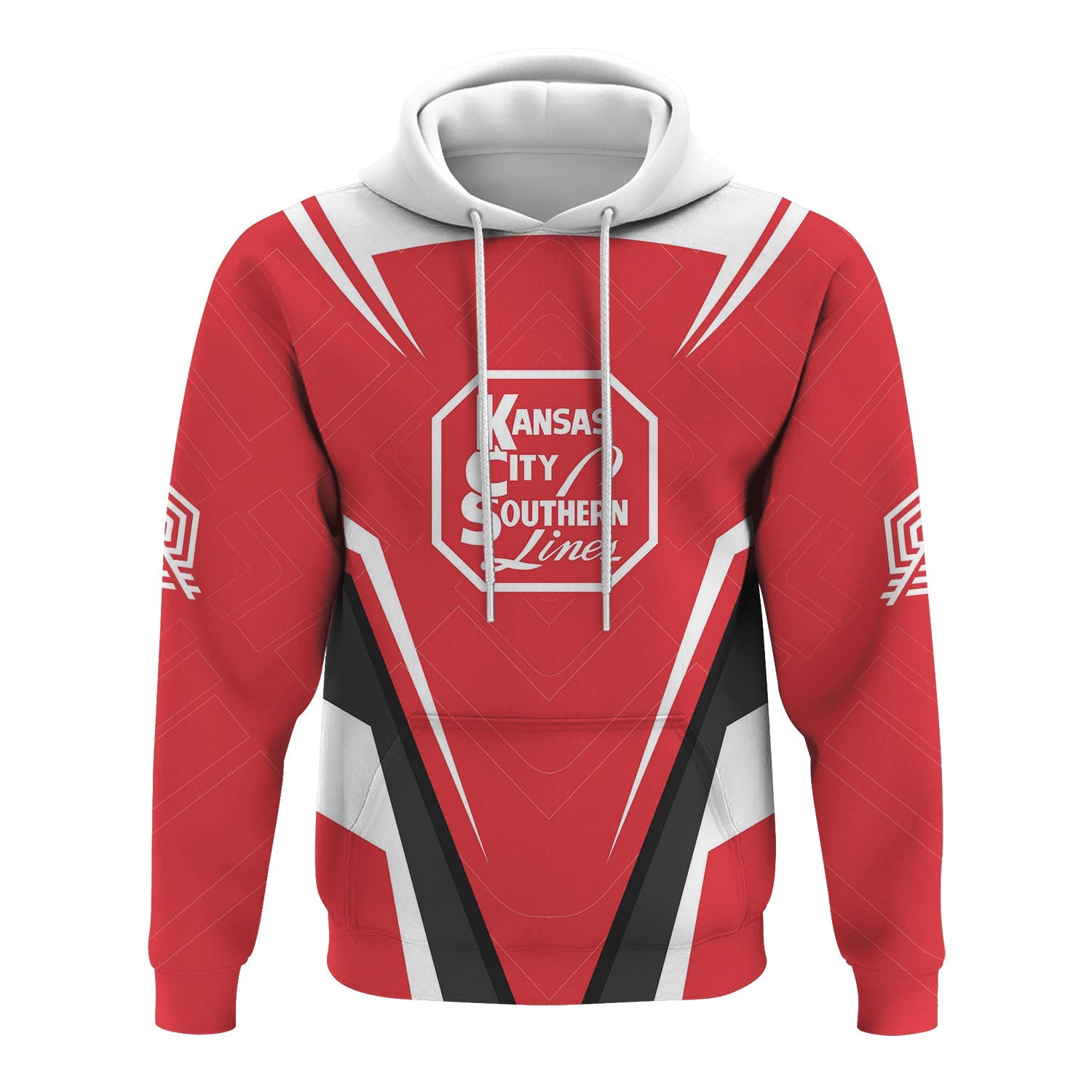 Railspirit Personalized Kansas City Southern Hoodie Railway Inspired Apparel Train Zip Up Hoodie For Train Lovers