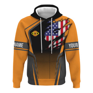 Railspirit Personalized Genesee & Wyoming Inc. Railroad Hoodie American Eagle Vintage Train Zip Up Hoodie