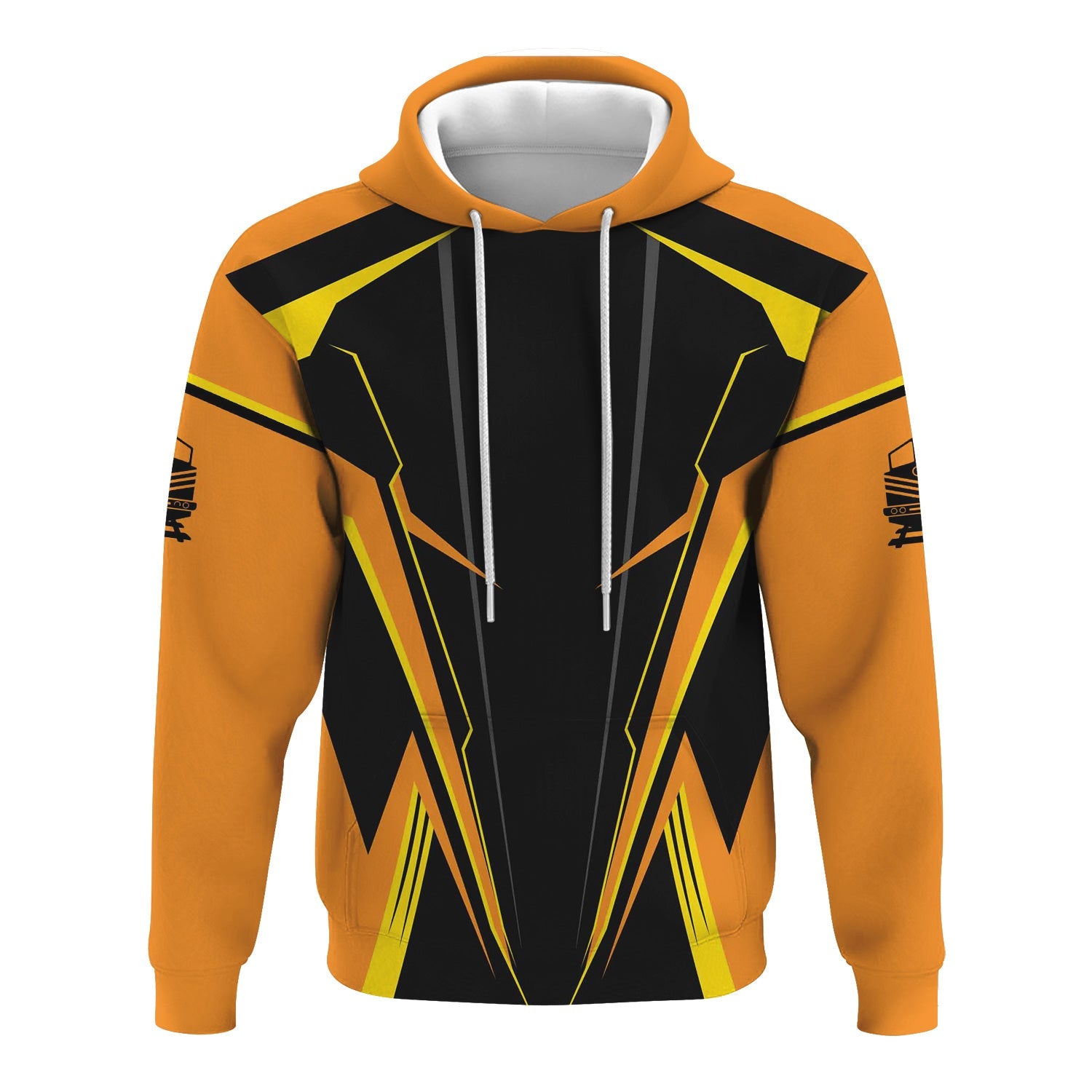 Railspirit Personalized Genesee & Wyoming Inc. Railroad Hoodie Lightning-Edge Design Train Zip Up Hoodie For Railroad Lovers