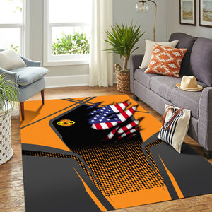 Railspirit Personalized Genesee & Wyoming Inc. Railroad Area Rug American Eagle Vintage Train Rug