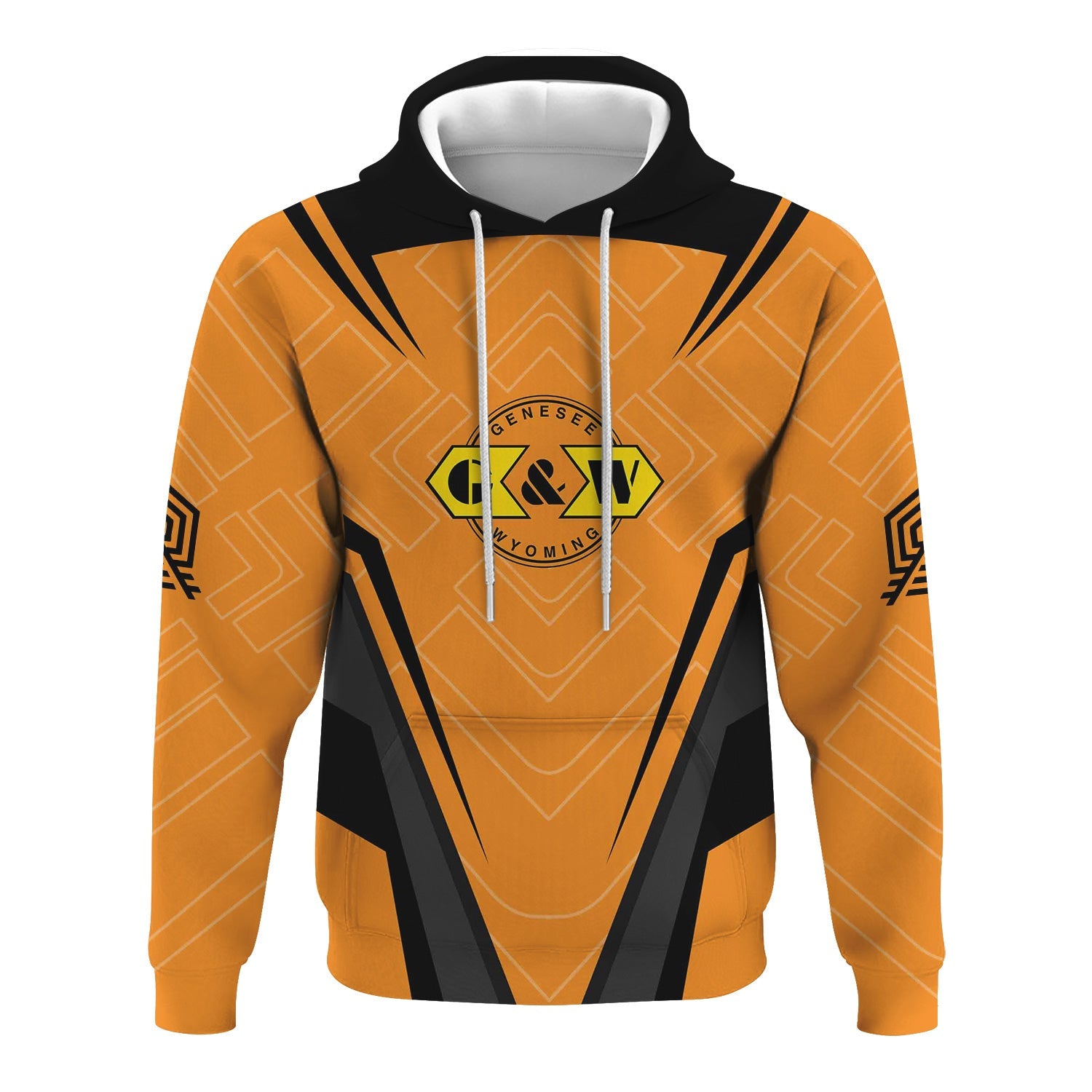 Railspirit Personalized Genesee & Wyoming Inc. Railroad Hoodie Railway Inspired Apparel Train Zip Up Hoodie For Train Lovers