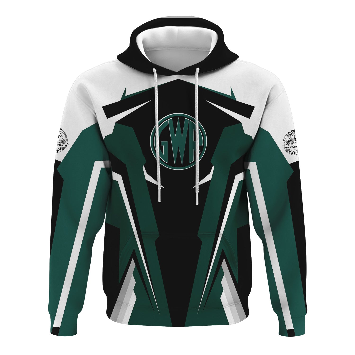 Railspirit Personalized Great Western Railway Hoodie Strong Green Line Style Train Zip Up Hoodie Gift Idea For Train Lover