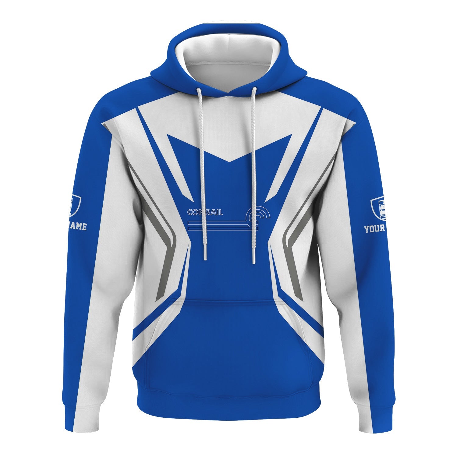 Railspirit Personalized Conrail Railroad Hoodie Unique Style with Custom Job Train Zip Up Hoodie