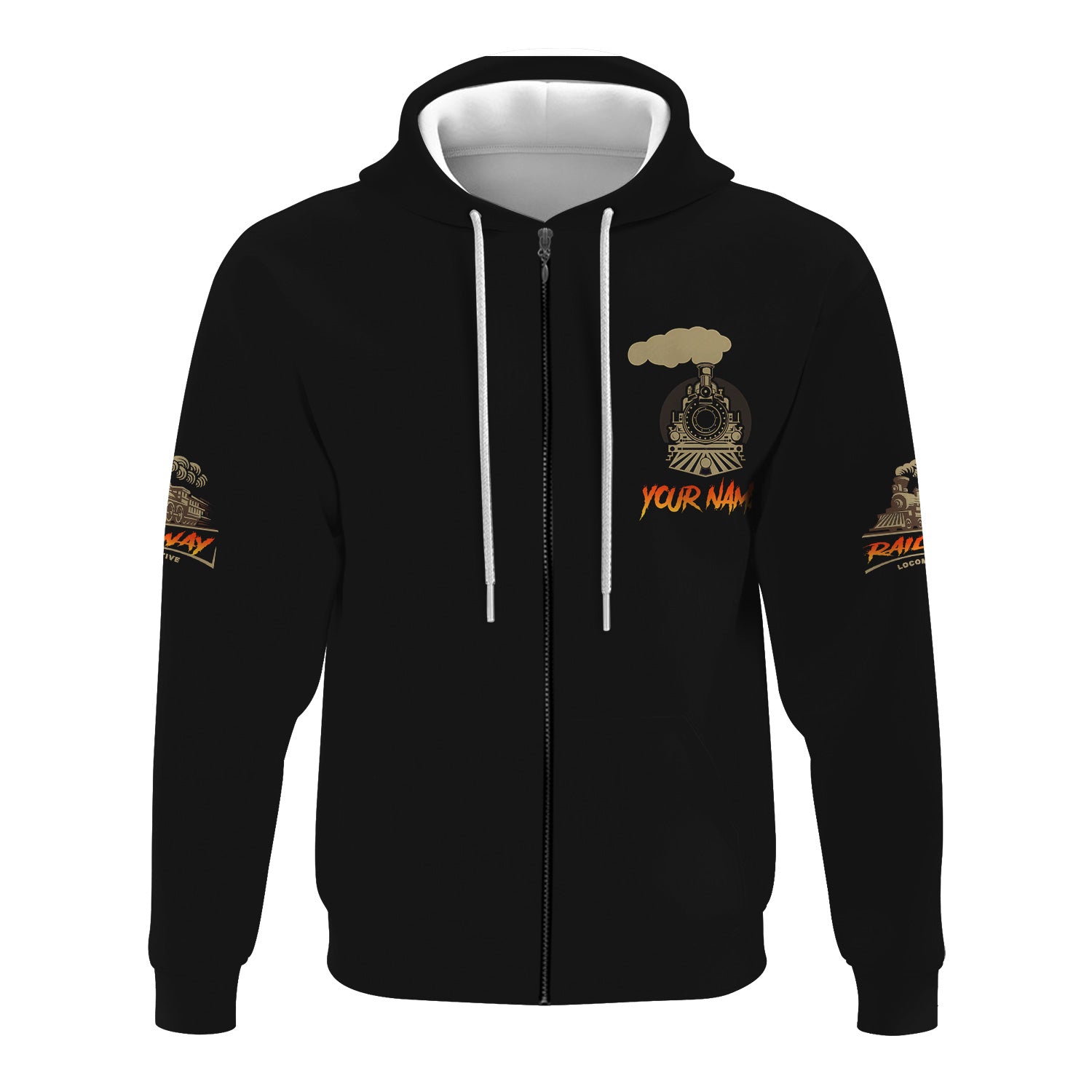 Railspirit Personalized Hoodie I Am A Trainaholic On The Road To Recovery Just Kidding I'm On My Way To Get More Trains Zip Up Hoodie