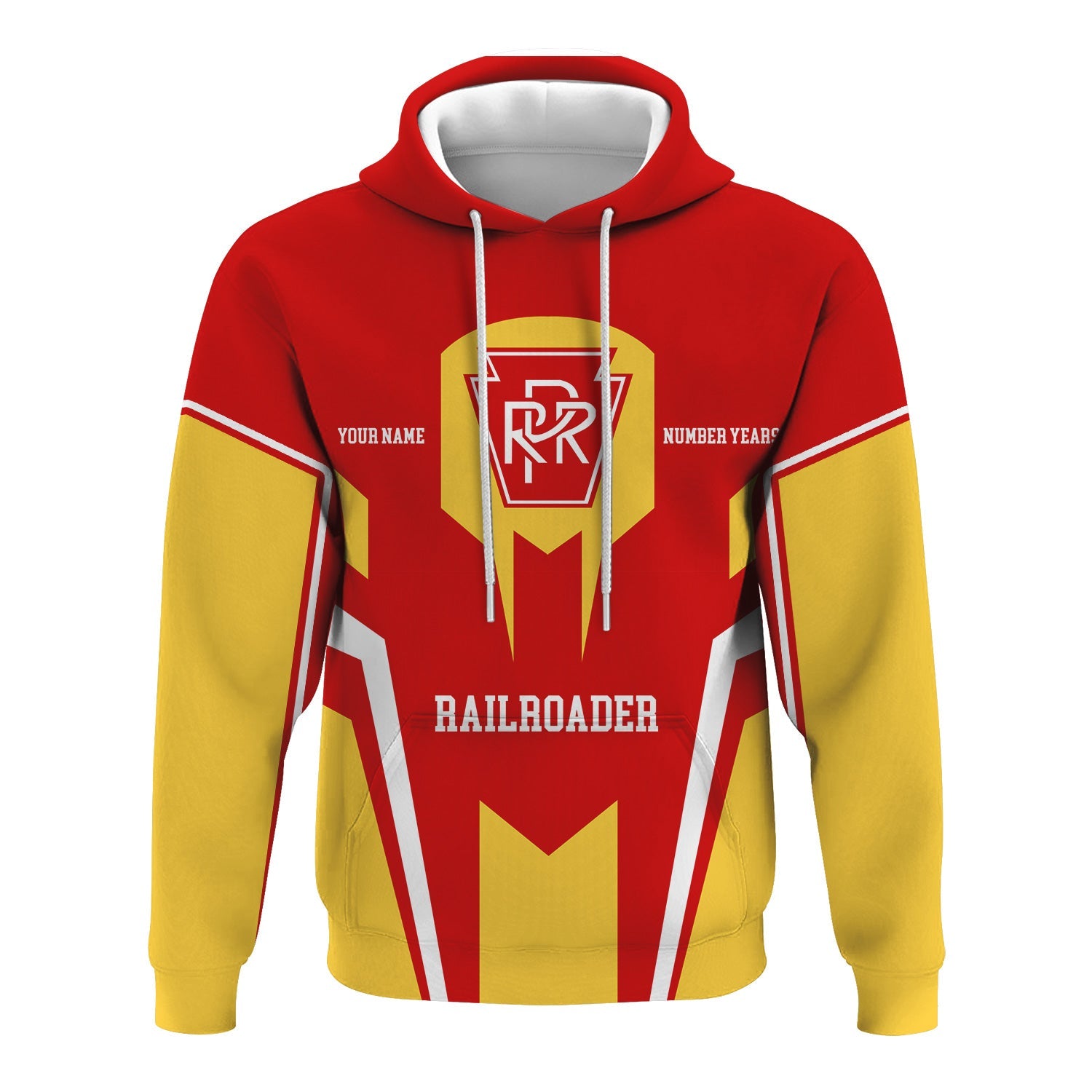 Railspirit Personalized Pennsylvania Railroad Hoodie Custom Year Railroader Zip Up Hoodie Gift Idea For Train Lover