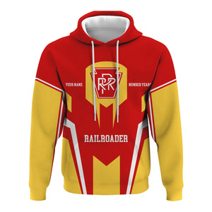 Railspirit Personalized Pennsylvania Railroad Hoodie Custom Year Railroader Zip Up Hoodie Gift Idea For Train Lover