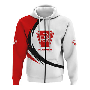 Railspirit Personalized Pennsylvania Railroad Hoodie Unique Graphic Style Zip Up Hoodie For Train Enthusiasts