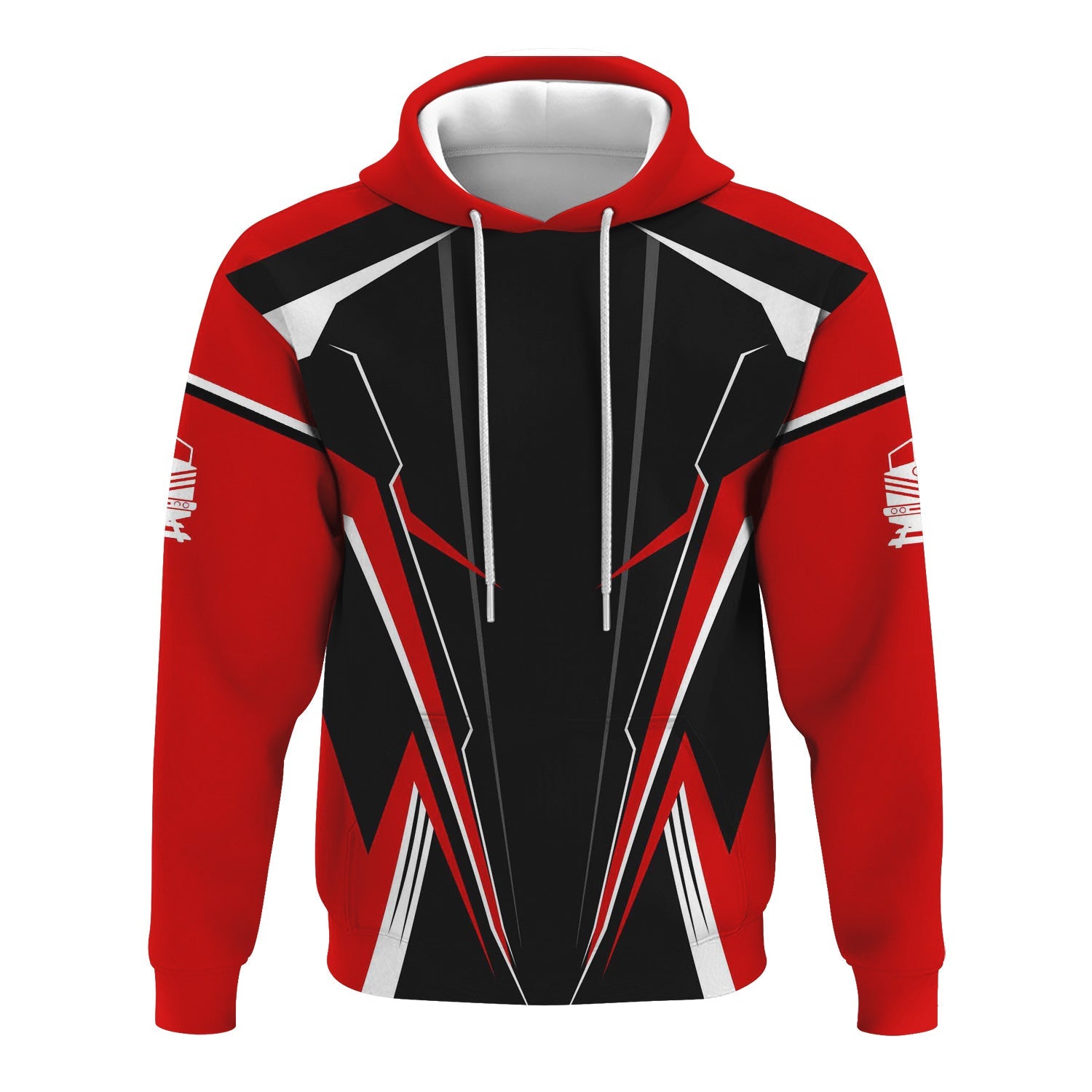 Railspirit Personalized Pennsylvania Railroad Hoodie Lightning-Edge Design Train Zip Up Hoodie For Railroad Lovers