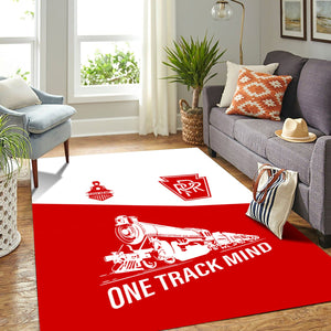 Railspirit Personalized Pennsylvania Railroad Area Rug One Track Mind Train Rug Gift Idea For Train Lover