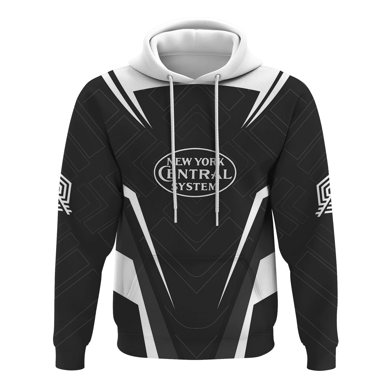 Railspirit Personalized New York Central Railroad Hoodie Railway Inspired Apparel Train Zip Up Hoodie For Train Lovers