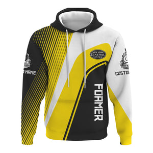 Railspirit Personalized New York Central Railroad Hoodie Vibrant Striking Style Zip Up Hoodie For Rail Enthusiasts