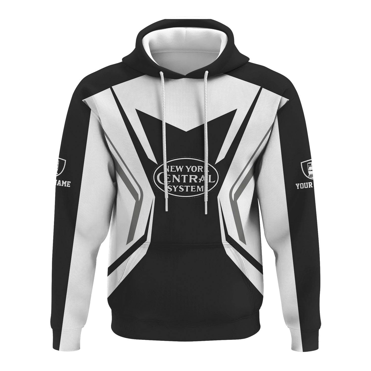 Railspirit Personalized New York Central Railroad Hoodie Unique Style with Custom Job Train Zip Up Hoodie