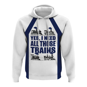 Railspirit Custom Name Baltimore and Ohio Railroad Hoodie Yes I Need All Those Train B&O Printed Zip Hoodie