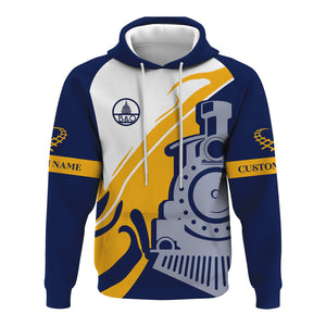 Railspirit Personalized Baltimore and Ohio Railroad Hoodie Flame-Inspired Style B&O Zip Up Hoodie Gift Idea For Train Lovers