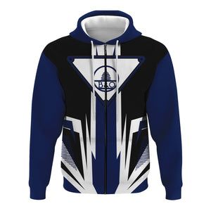 Railspirit Baltimore and Ohio Railroad Hoodie Bold Graphic Style B&O All Over Printed Zip Up Hoodie