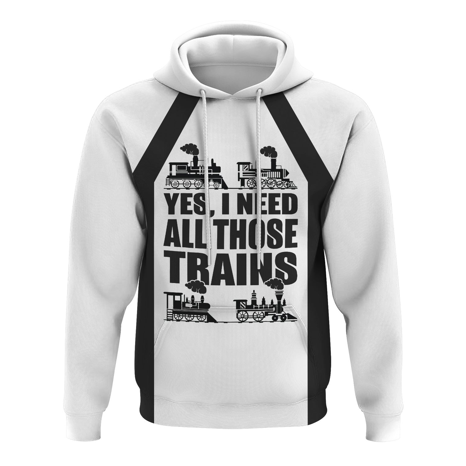 Railspirit Custom Name Northern Pacific Railway Hoodie Yes I Need All Those Train Printed Zip Hoodie