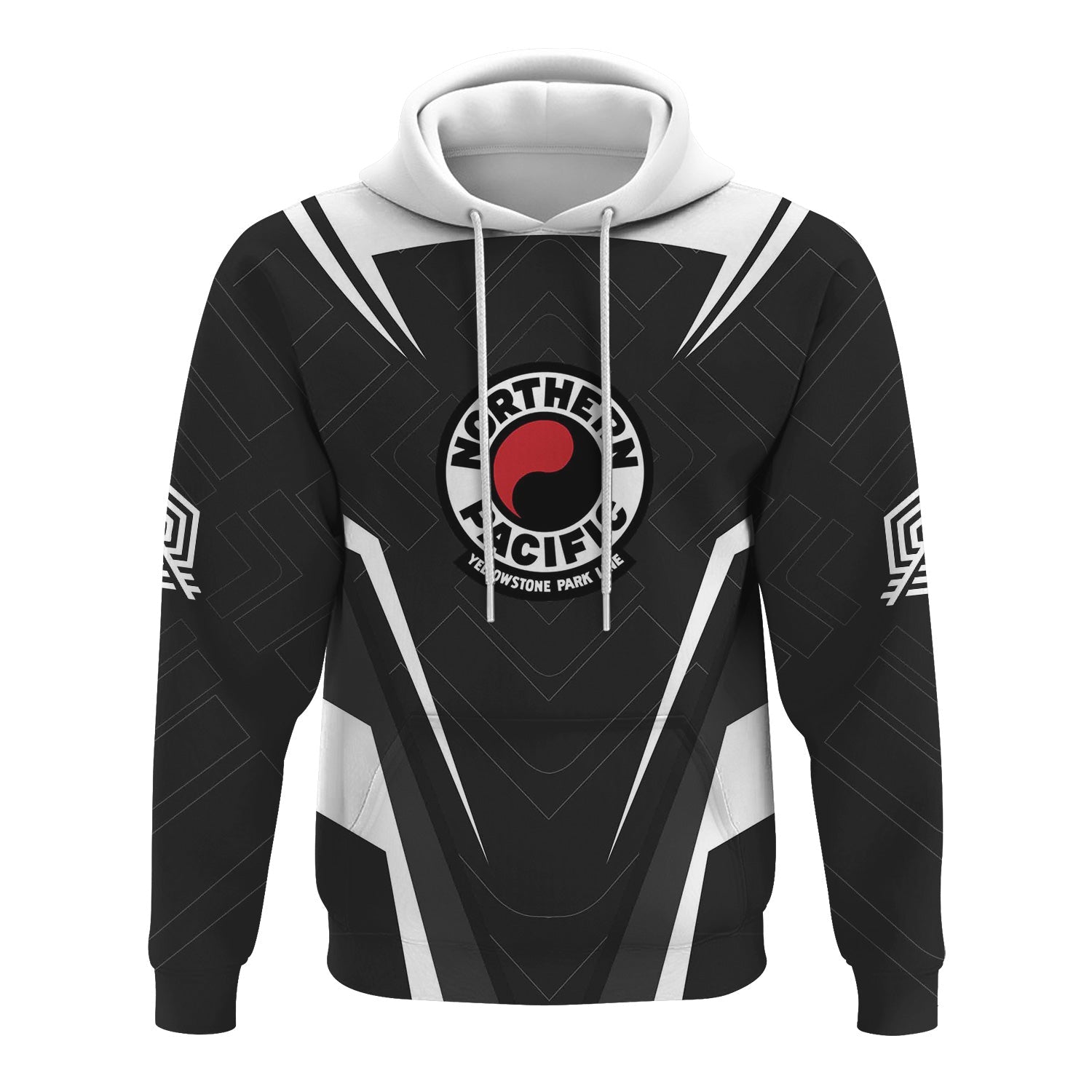 Railspirit Personalized Northern Pacific Railway Hoodie Railway Inspired Apparel Train Zip Up Hoodie For Train Lovers