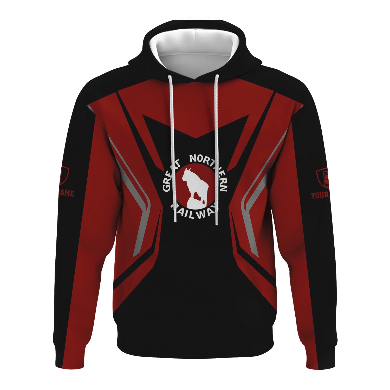 Railspirit Personalized Great Northern Railway Hoodie Unique Style with Custom Job GNR Train Zip Up Hoodie