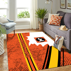 Railspirit Personalized Illinois Central Railroad Area Rug Vintage All Over Printed Rug