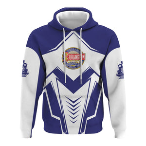 Railspirit Personalized Chicago, Burlington and Quincy Railroad Hoodie Railway Trainspotter Style Zip Up Hoodie Gift Idea For Foamers