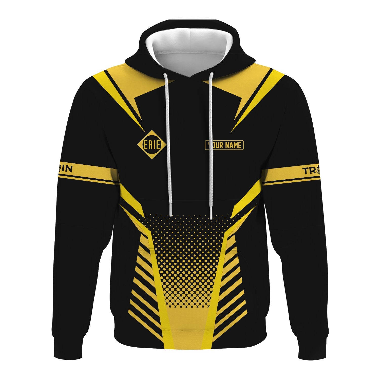 Railspirit Personalized Erie Railroad Hoodie Unisex Train Zip Hoodie All Over Print