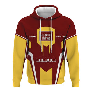 Railspirit Personalized Delaware, Lackawanna and Western Railroad Hoodie Custom Year Railroader DL&W Zip Up Hoodie Gift Idea For Train Lover