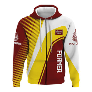 Railspirit Personalized Delaware, Lackawanna and Western Railroad Hoodie Vibrant Striking Style DL&W Zip Up Hoodie For Rail Enthusiasts