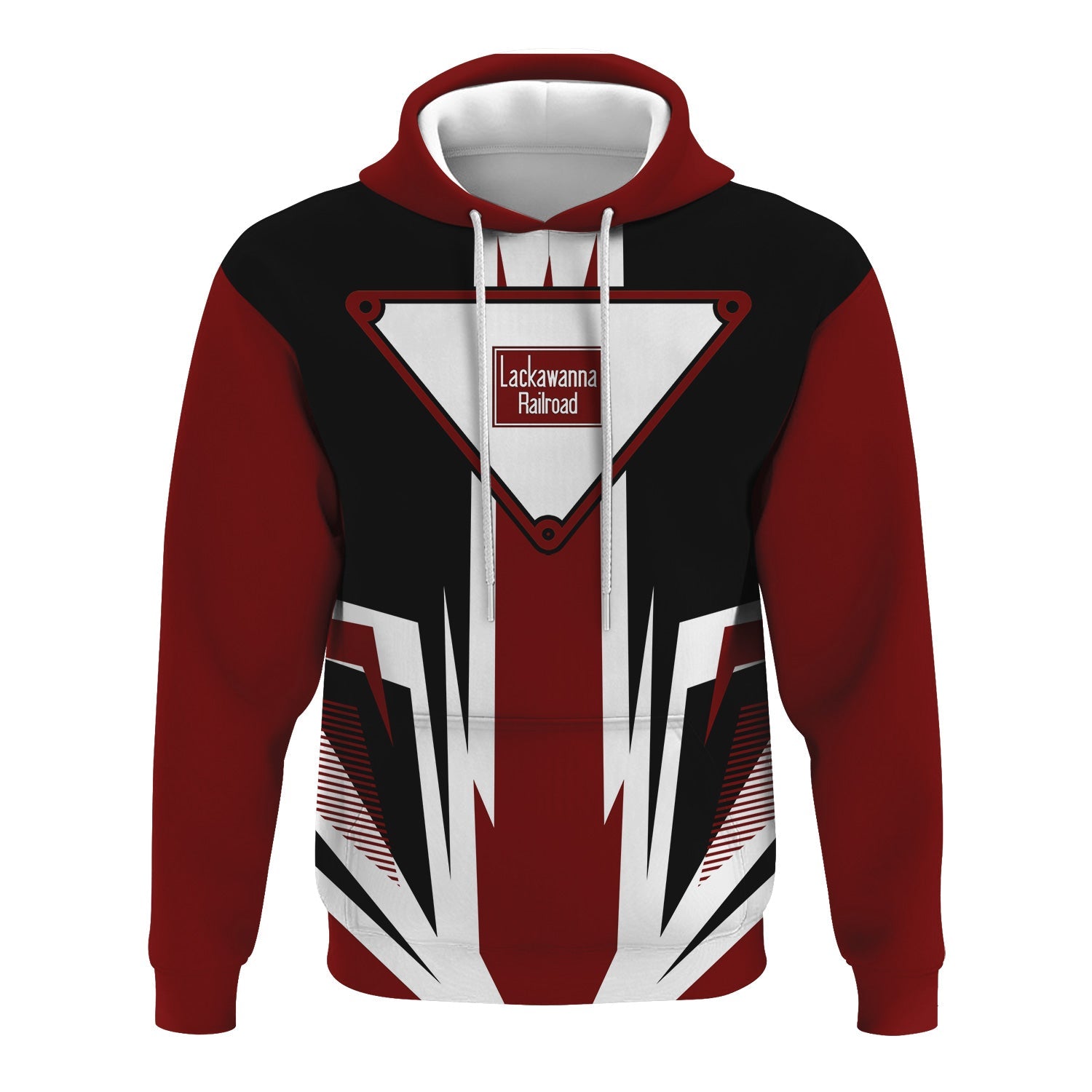 Railspirit Delaware, Lackawanna and Western Railroad Hoodie Bold Graphic Style DL&W All Over Printed Zip Up Hoodie