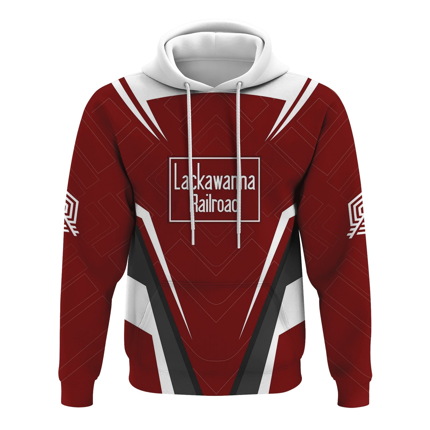 Railspirit Personalized Delaware, Lackawanna and Western Railroad Hoodie Railway Inspired Apparel DL&W Train Zip Up Hoodie For Train Lovers