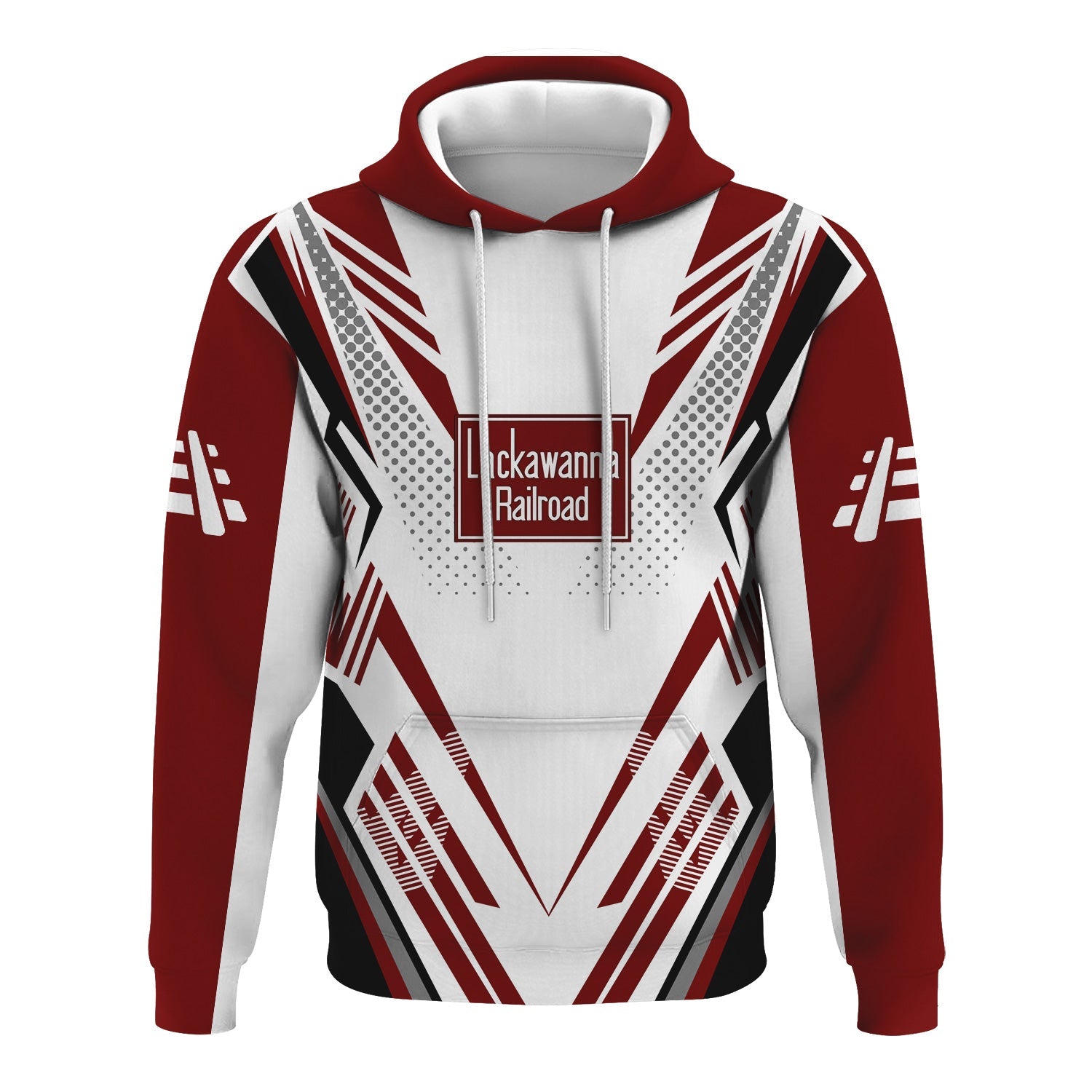 Railspirit Personalized Delaware, Lackawanna and Western Railroad Hoodie Railroad Tribute Design DL&W Train Zip Up Hoodie for Train Lovers