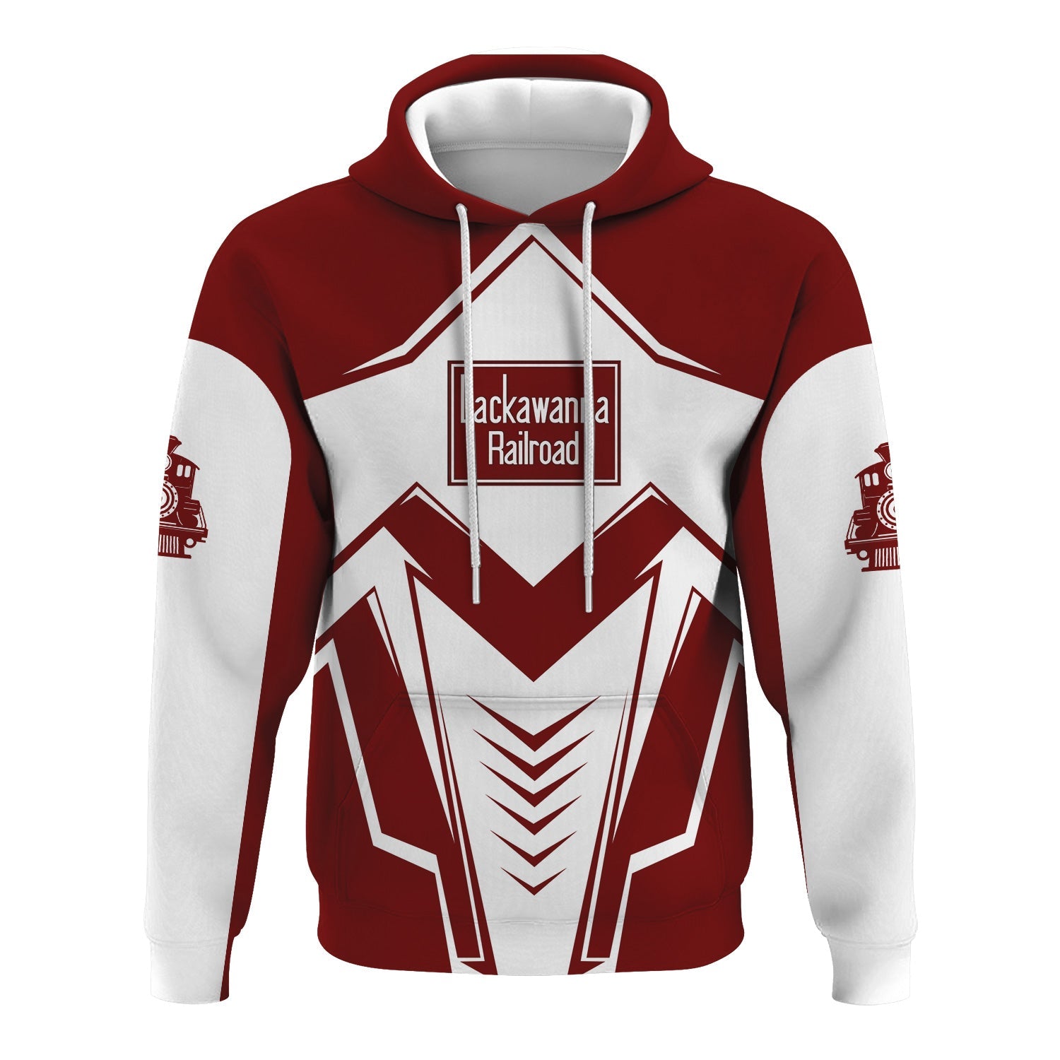 Railspirit Personalized Delaware, Lackawanna and Western Railroad Hoodie Railway Trainspotter Style DL&W Zip Up Hoodie Gift Idea For Foamers