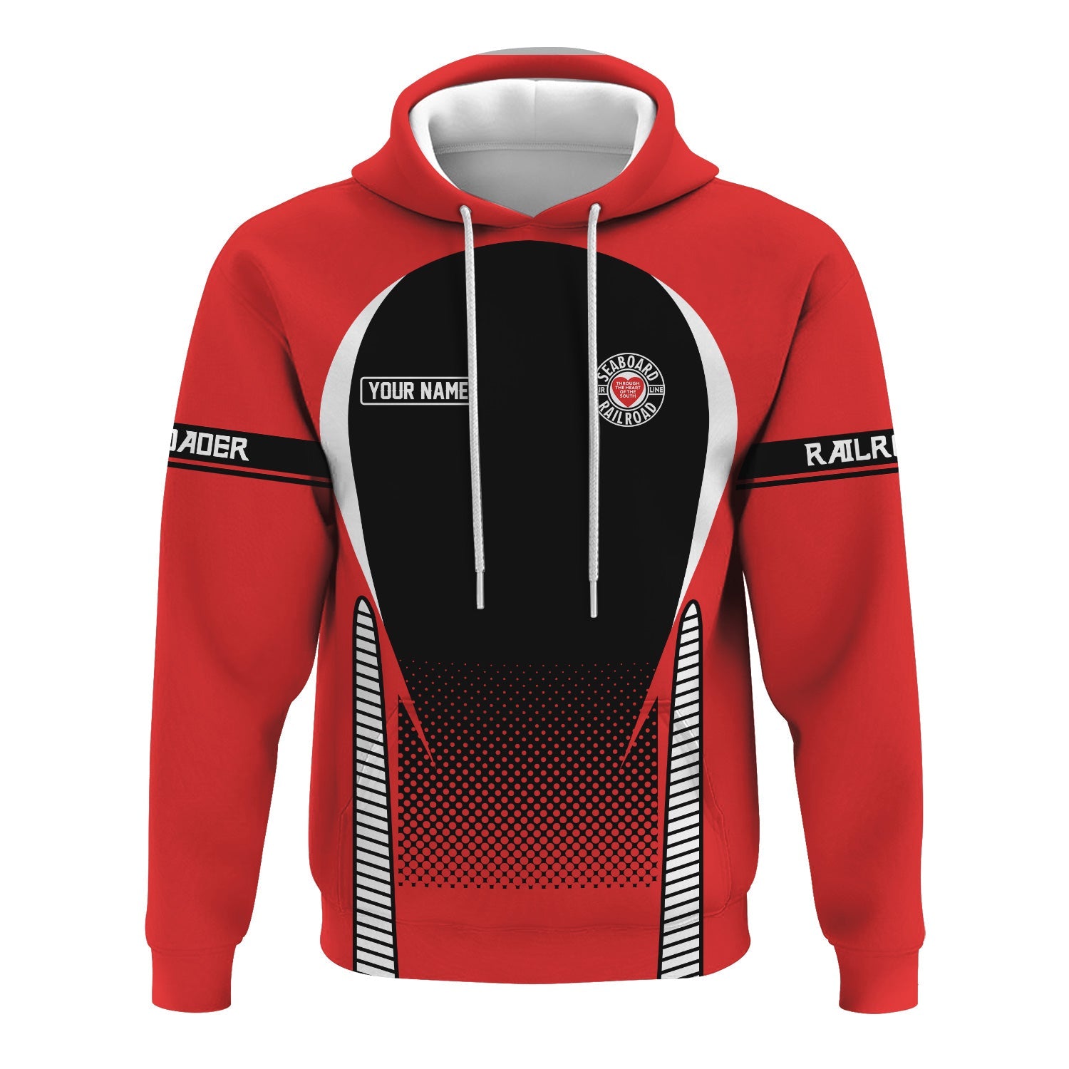 Railspirit Personalized Seaboard Air Line Railroad Hoodie Stress Is Caused By Not Having Enough Trains  Zip Up Hoodie