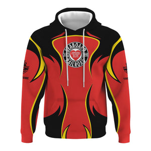 Railspirit Personalized Seaboard Air Line Railroad Hoodie Distinctive Flame Style Zip Up Hoodie For Steam Engine Addict