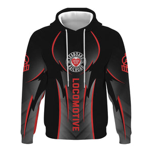 Railspirit Personalized Seaboard Air Line Railroad Hoodie Striking Line Style Train Zip Up Hoodie For Locomotive Lovers