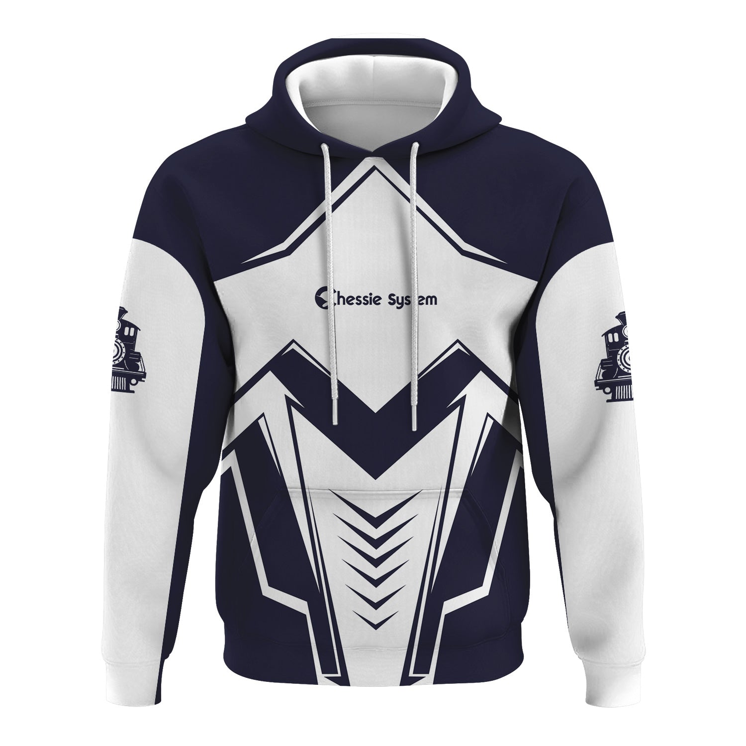 Railspirit Personalized Chessie System Railroad Hoodie Railway Trainspotter Style Zip Up Hoodie Gift Idea For Foamers