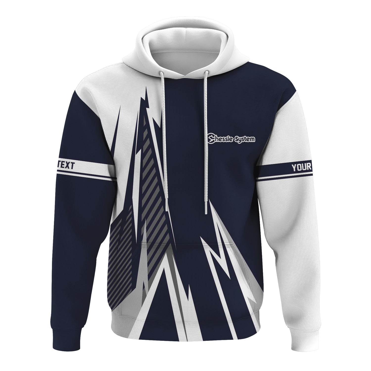 Railspirit Personalized Chessie System Railroad Hoodie Lightning-Inspired Railway Style Zip Up Hoodie For Train Lovers