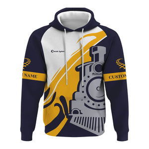 Railspirit Personalized Chessie System Railroad Hoodie Flame-Inspired Style Zip Up Hoodie Gift Idea For Train Lovers