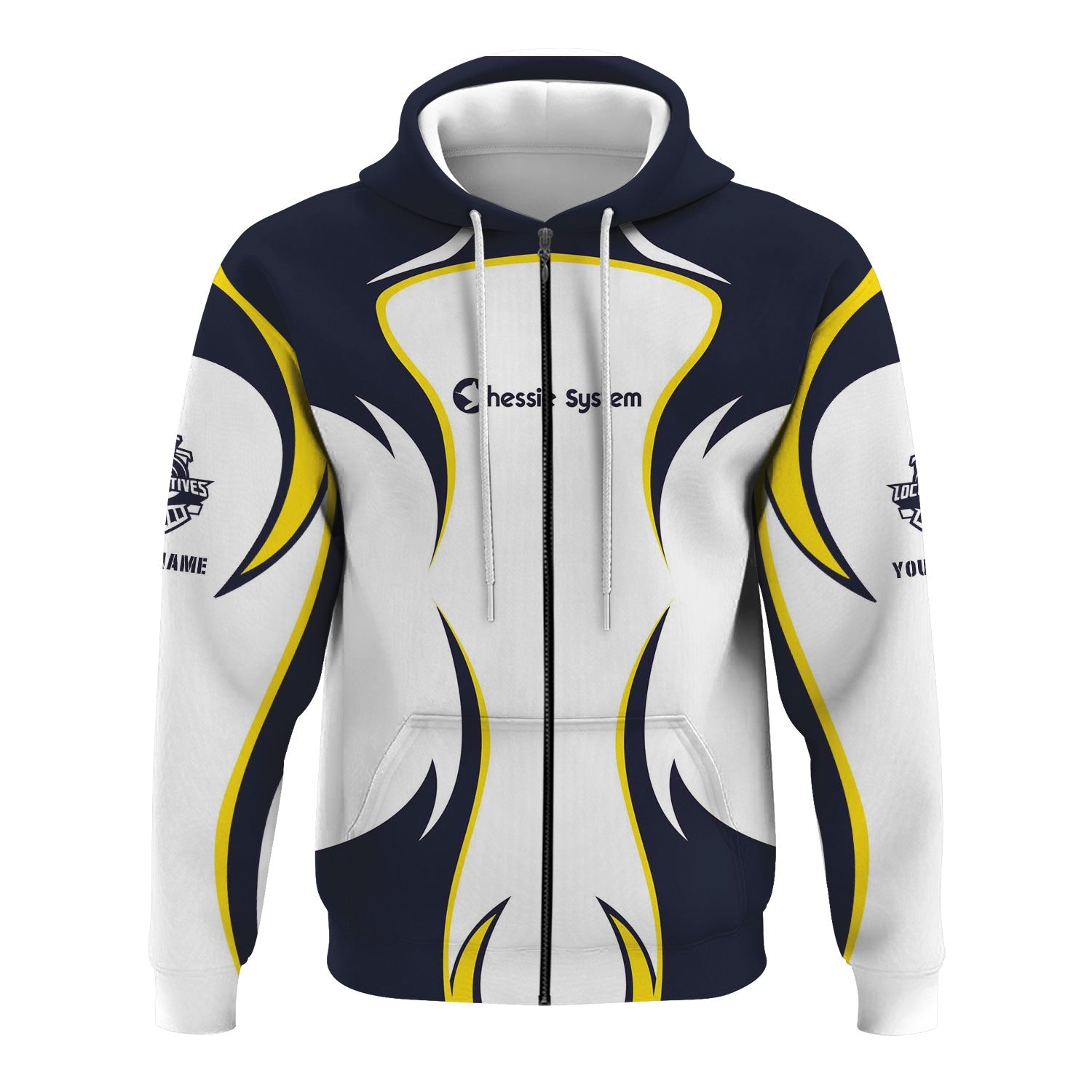 Railspirit Personalized Chessie System Railroad Hoodie Distinctive Flame Style Zip Up Hoodie For Steam Engine Addict