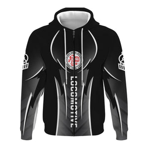 Railspirit Personalized Atlantic Coast Line Railroad Hoodie Striking Line Style Train Zip Up Hoodie For Locomotive Lovers