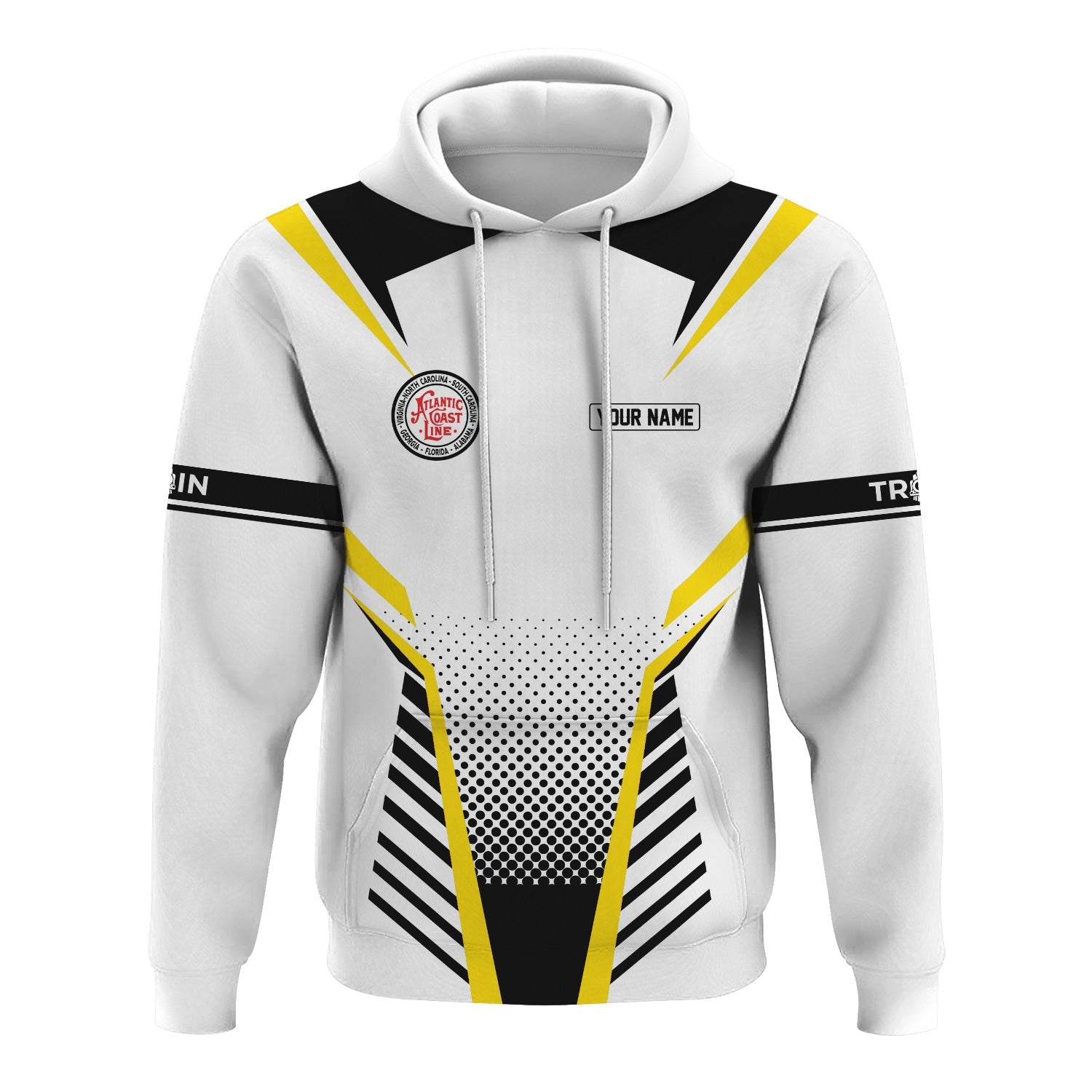 Railspirit Personalized Atlantic Coast Line Railroad Hoodie Unisex Train Zip Hoodie All Over Print