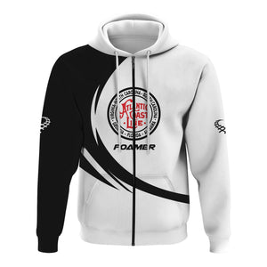 Railspirit Personalized Atlantic Coast Line Railroad Hoodie Unique Graphic Style Zip Up Hoodie For Train Enthusiasts