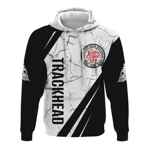 Railspirit Personalized Atlantic Coast Line Railroad Hoodie Crackle Texture Style Train Zip Up Hoodie For Trackhead