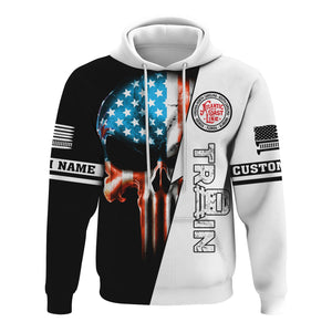 Railspirit Personalized Atlantic Coast Line Railroad Hoodie Train Skull American Flag Zip Up Hoodie All Over Print