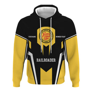 Railspirit Personalized Atlantic Coast Line Railroad Hoodie Custom Year Railroader Zip Up Hoodie Gift Idea For Train Lover