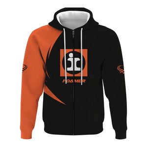 Railspirit Personalized Illinois Central Railroad Hoodie Unique Graphic Style Zip Up Hoodie For Train Enthusiasts