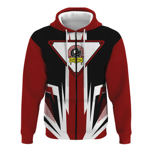 Railspirit Denver and Rio Grande Western Railroad Hoodie Bold Graphic Style All Over Printed Zip Up Hoodie